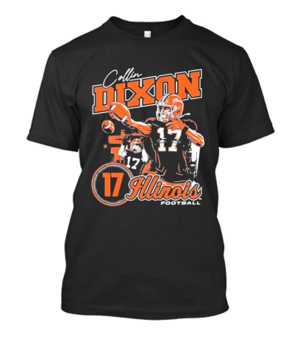 Collin Dixon 17 Illinois Fighting Illini 90s Bootleg Retro Football T-Shirt