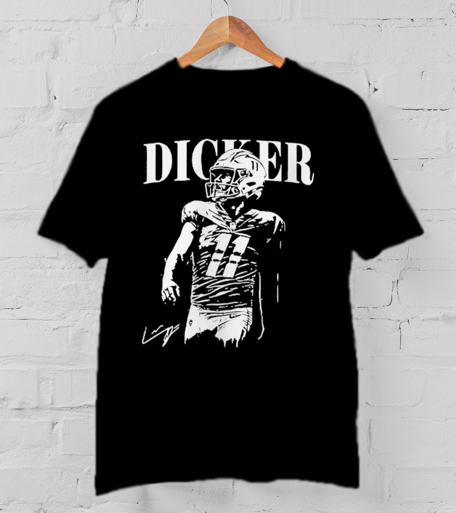 Dicker Football Quarterback Number 17 T-Shirt
