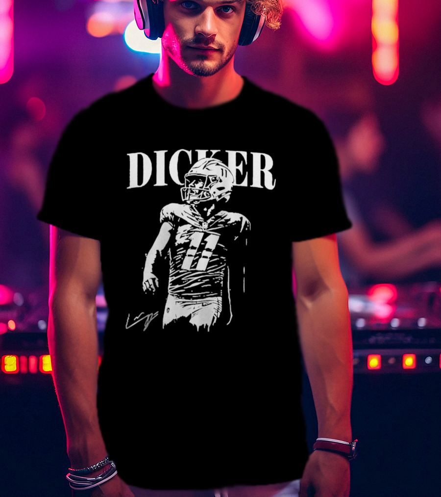 Dicker Football Quarterback Number 17 T-Shirt