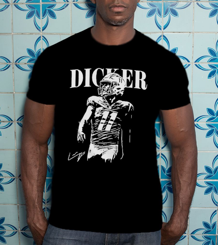Dicker Football Quarterback Number 17 T-Shirt