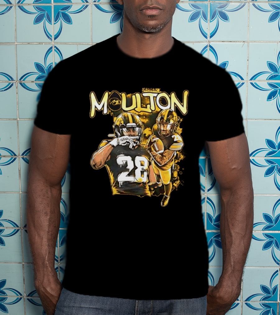Kamari Moulton Hawkeyes Football 28 Iowa Collage T-Shirt