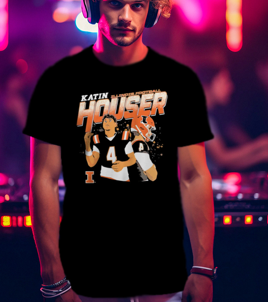 Katin Houser Illinois Fighting Illini Football T-Shirt