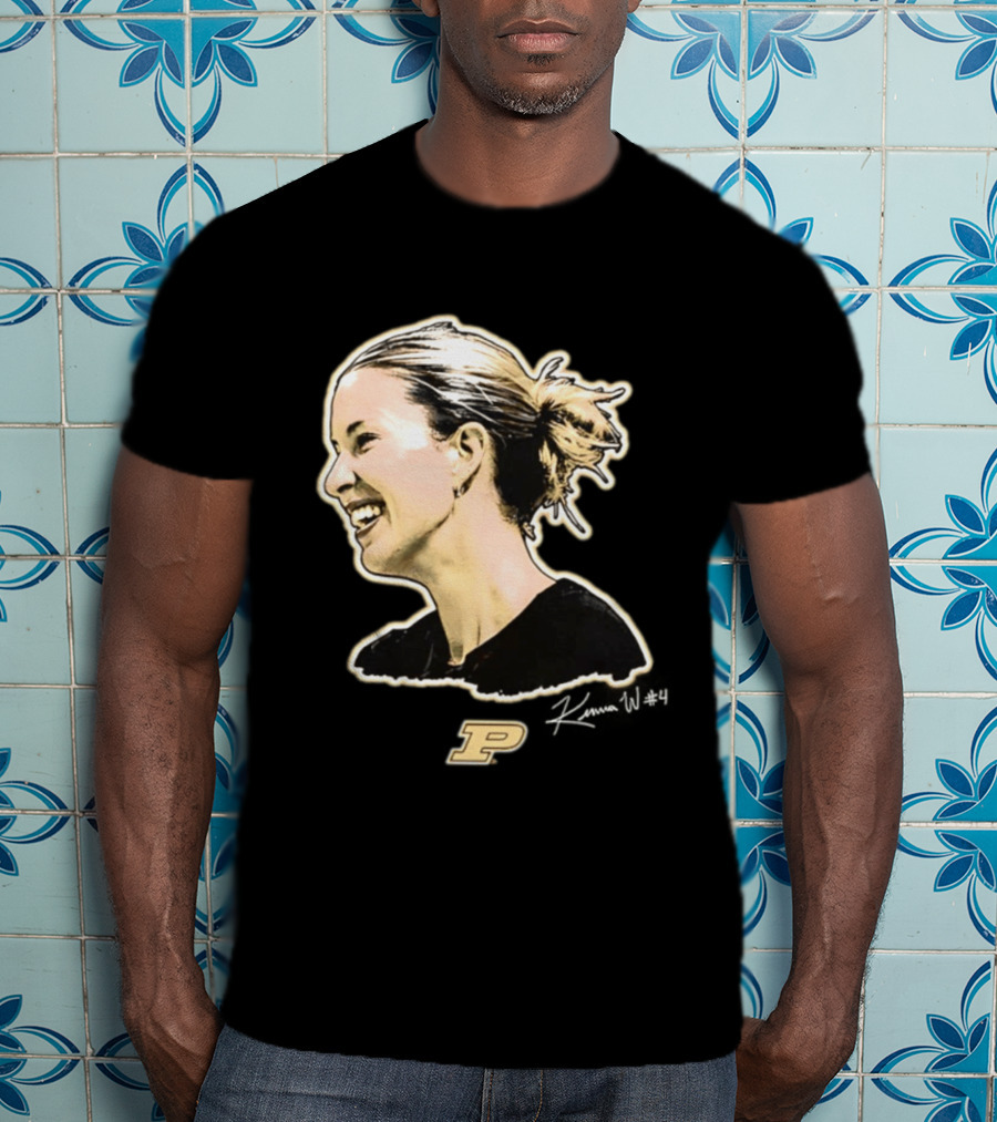 Kenna Wollard Purdue Boilermakers P Logo Big Head T-Shirt