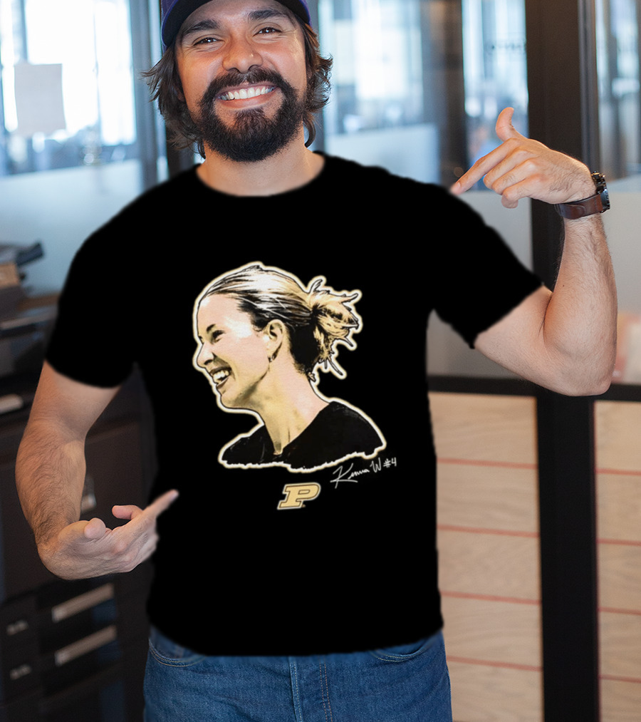 Kenna Wollard Purdue Boilermakers P Logo Big Head T-Shirt