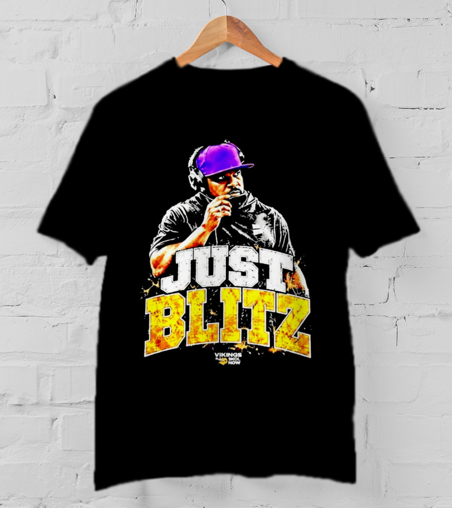 Just Blitz Football Coach Vikings Skol Now T-Shirt