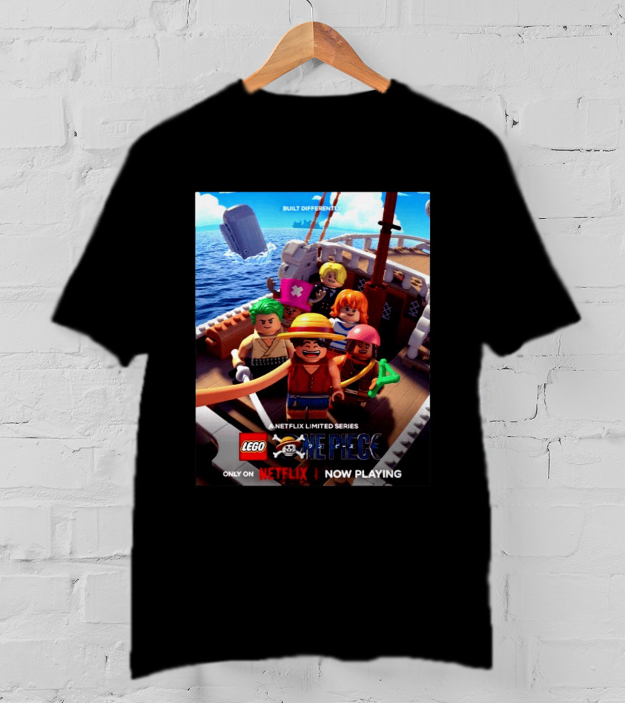 LEGO One Piece Netflix Limited Series Built Differently Now Playing T-Shirt