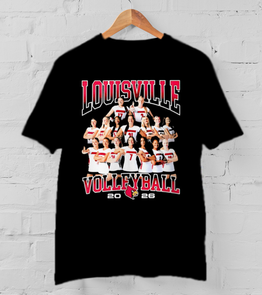 Louisville Volleyball 2026 NCAA Women's Team Cardinals T-Shirt