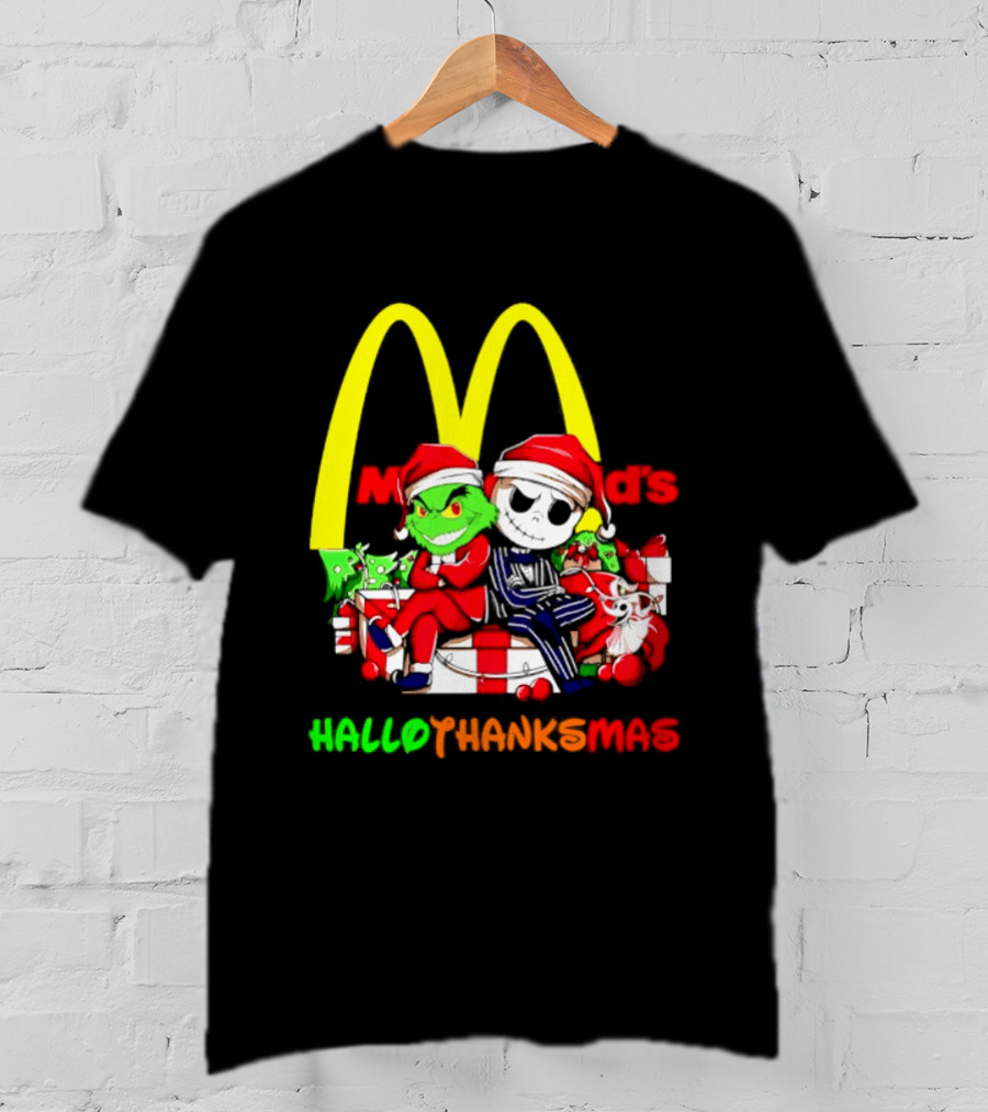 McDonald's Grinch Jack Skellington Hallothanksmas 2026 T-Shirt