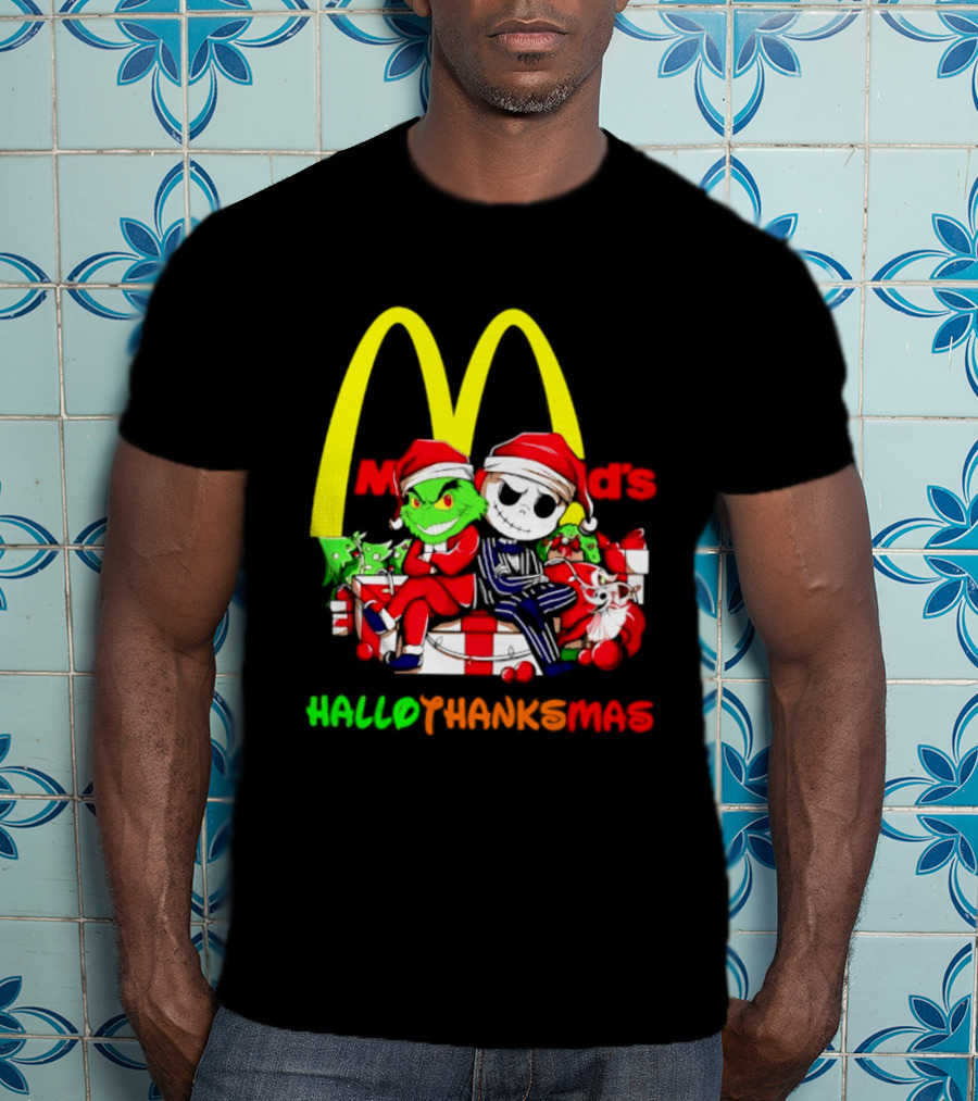 McDonald's Grinch Jack Skellington Hallothanksmas 2026 T-Shirt