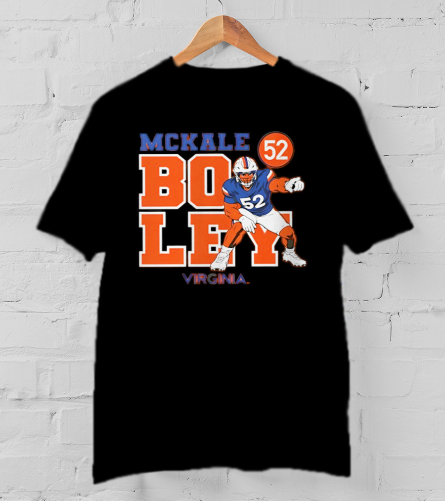 Mckale Boley 52 Virginia Football Cavaliers T-Shirt