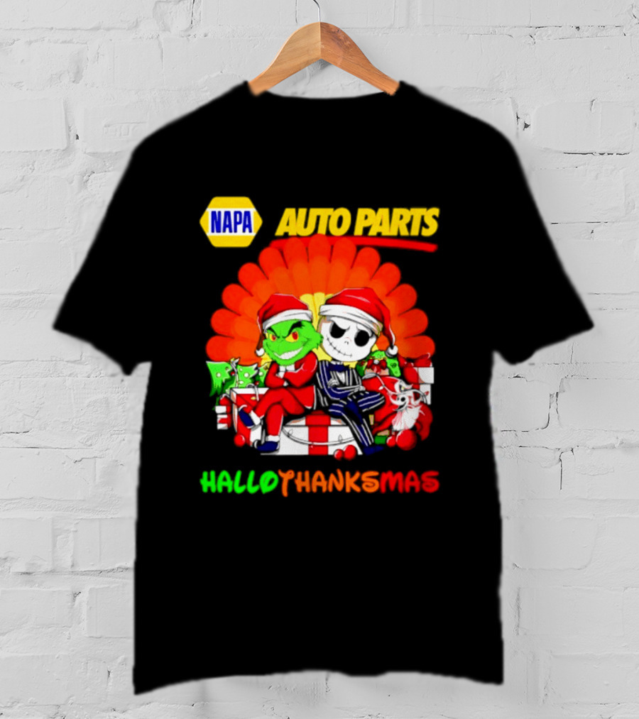 Napa Auto Parts Grinch Jack Skellington Hallothanksmas 2026 T-Shirt