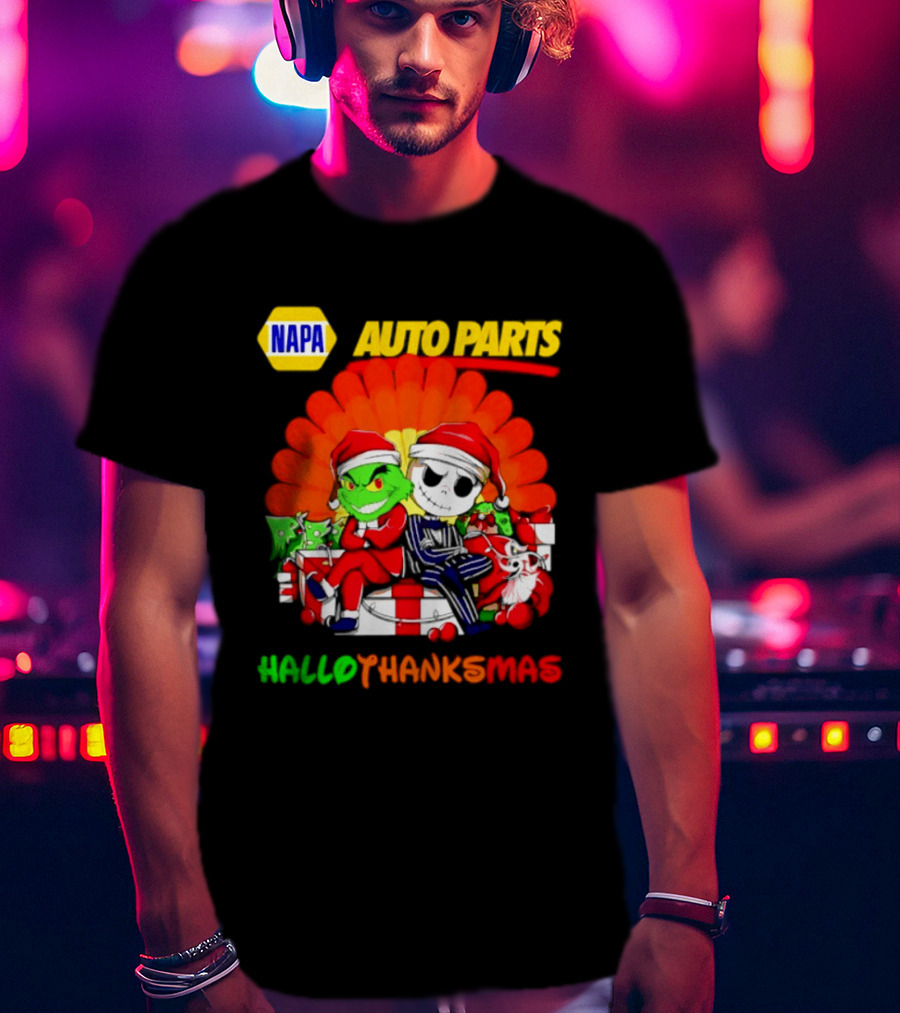 Napa Auto Parts Grinch Jack Skellington Hallothanksmas 2026 T-Shirt