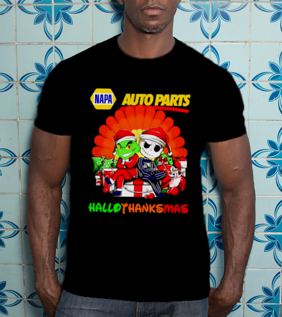 Napa Auto Parts Grinch Jack Skellington Hallothanksmas 2026 T-Shirt