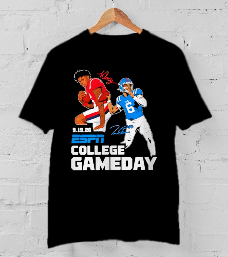 Ole Miss Football 2026 ESPN College Gameday King Number 6 T-Shirt