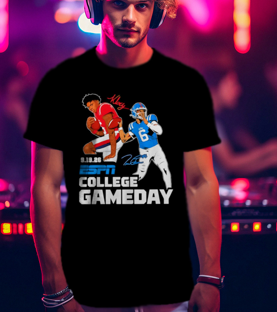 Ole Miss Football 2026 ESPN College Gameday King Number 6 T-Shirt