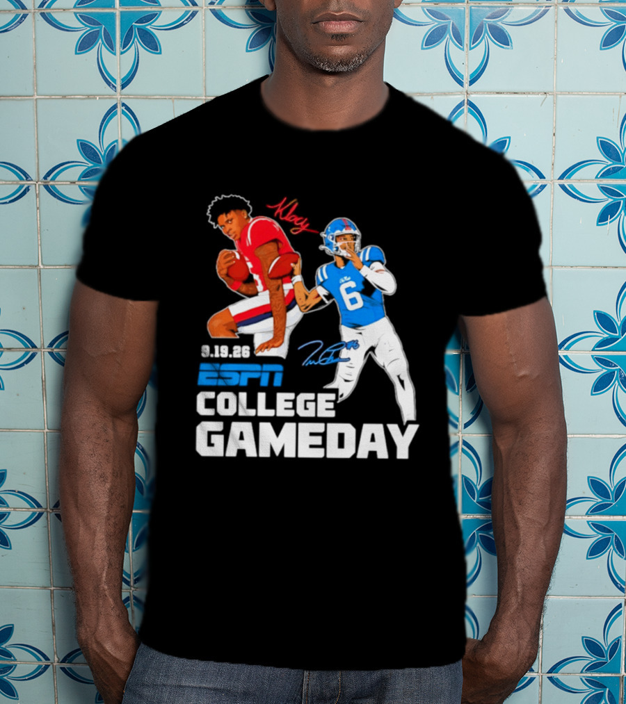 Ole Miss Football 2026 ESPN College Gameday King Number 6 T-Shirt