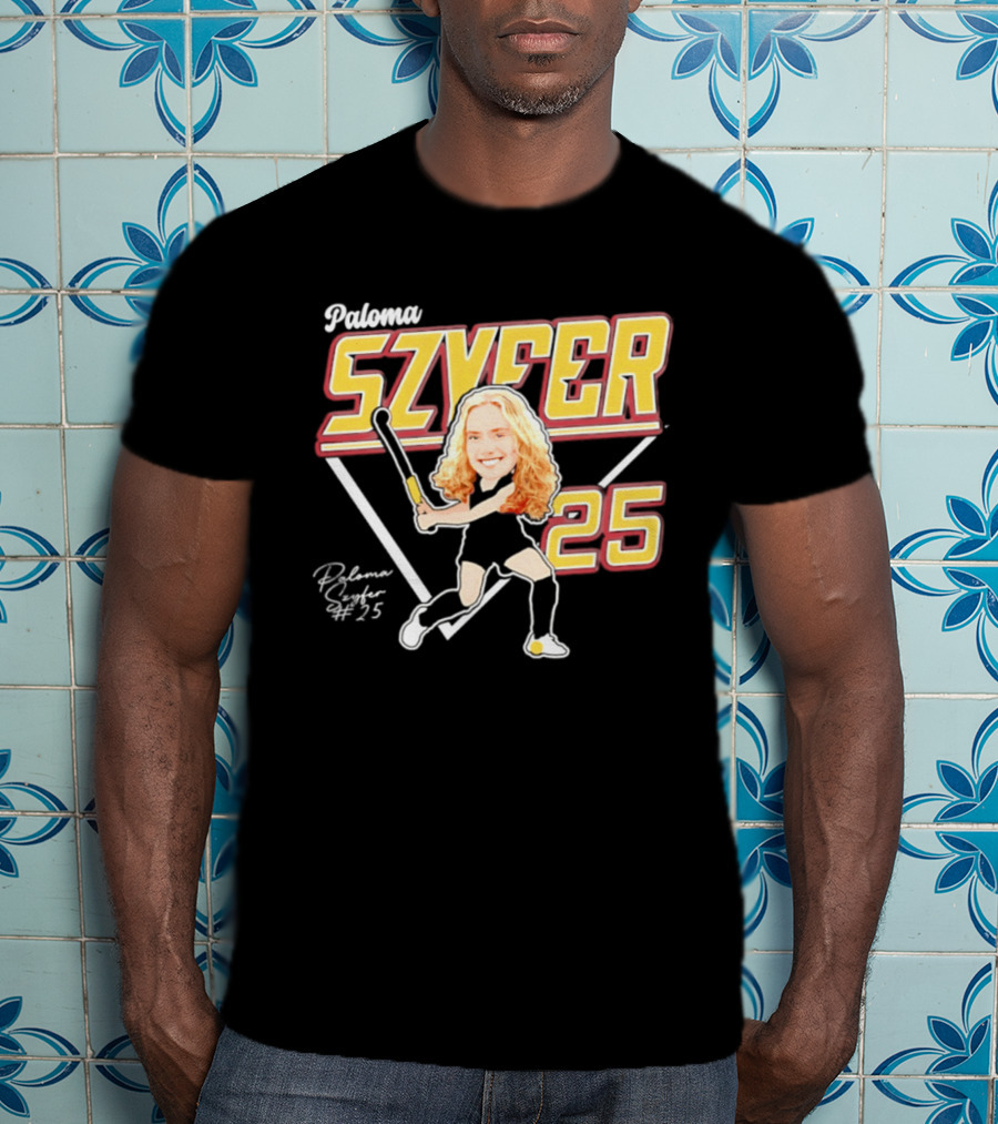 Paloma Szyfer 25 Oberlin Hockey NCAA Caricature T-Shirt