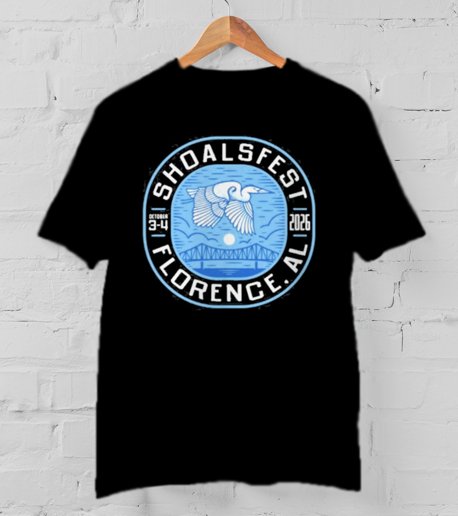 ShoalsFest 2026 Florence Alabama McFarland Park October 3 Bird And Bridge T-Shirt
