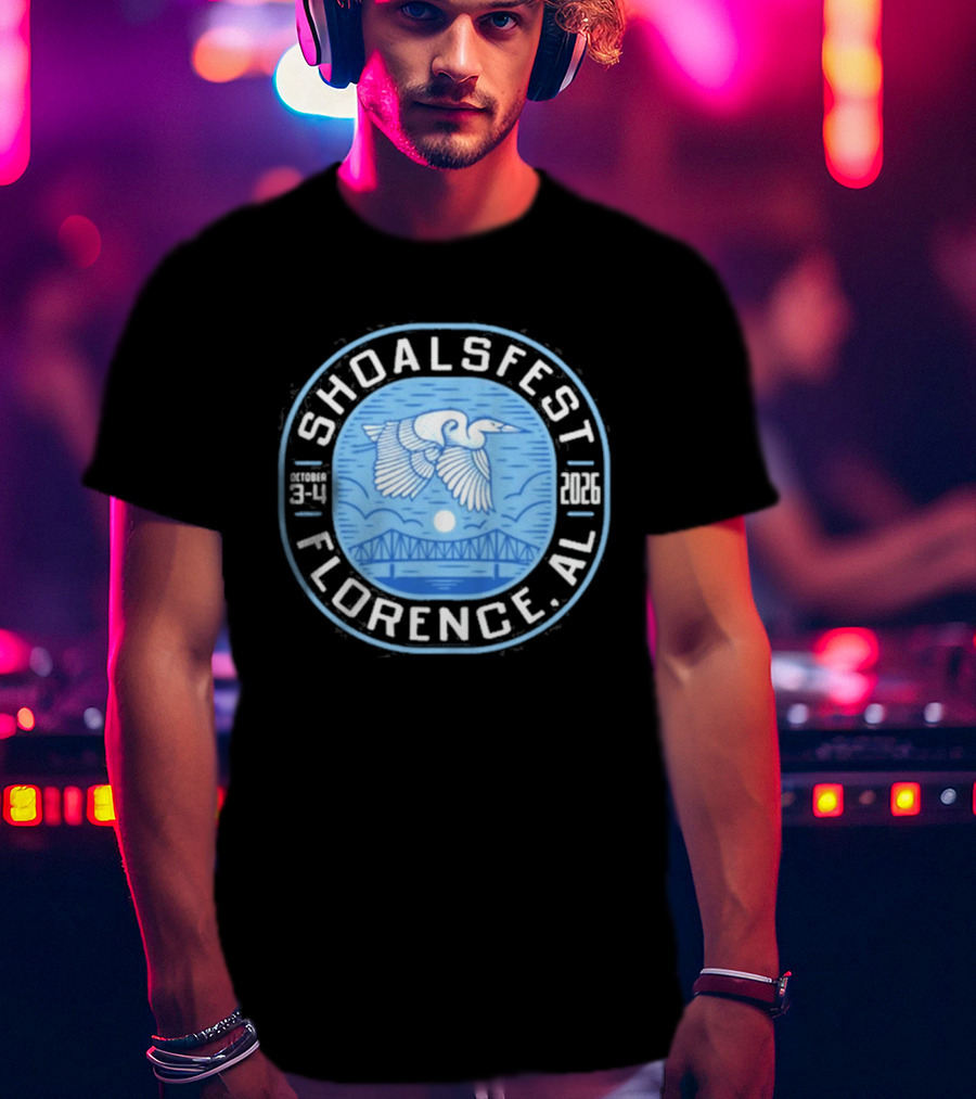 ShoalsFest 2026 Florence Alabama McFarland Park October 3 Bird And Bridge T-Shirt