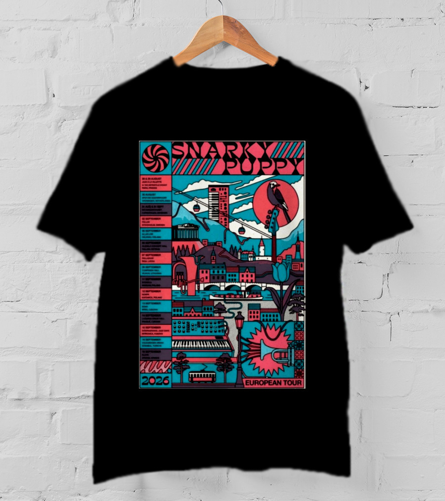 Snarky Puppy European Tour 2026 Dates And Cities T-Shirt