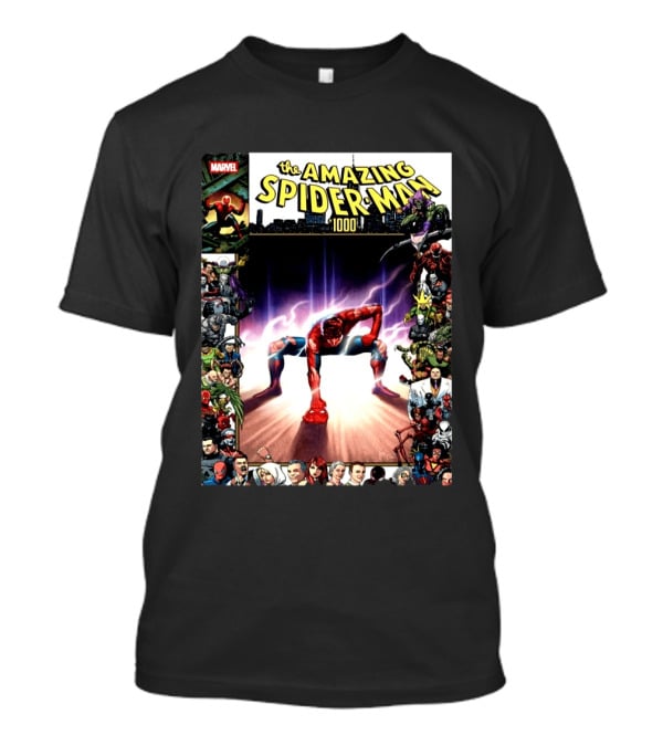 The Amazing Spider Man 1000 Cover Marvel Crossover Featuring Iconic Heroes And Villains T-Shirt