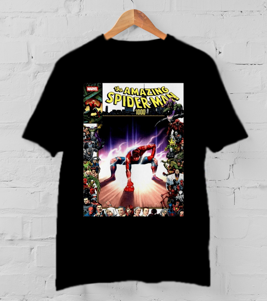 The Amazing Spider Man 1000 Cover Marvel Crossover Featuring Iconic Heroes And Villains T-Shirt