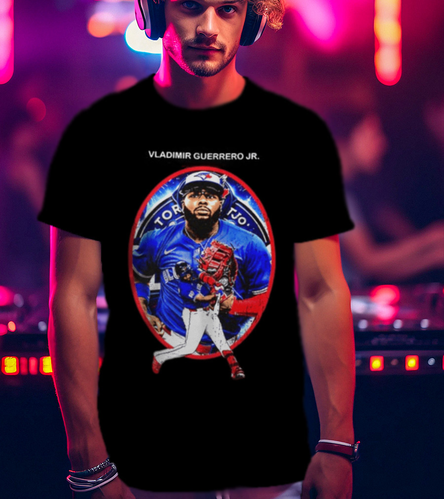 Vladimir Guerrero Jr Toronto Blue Jays Baseball Two Sided T-Shirt