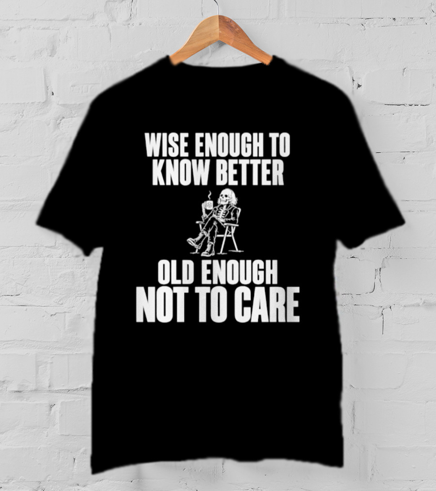 Wise Enough To Know Better Old Enough Not To Care Rocking Chair Humor T-Shirt
