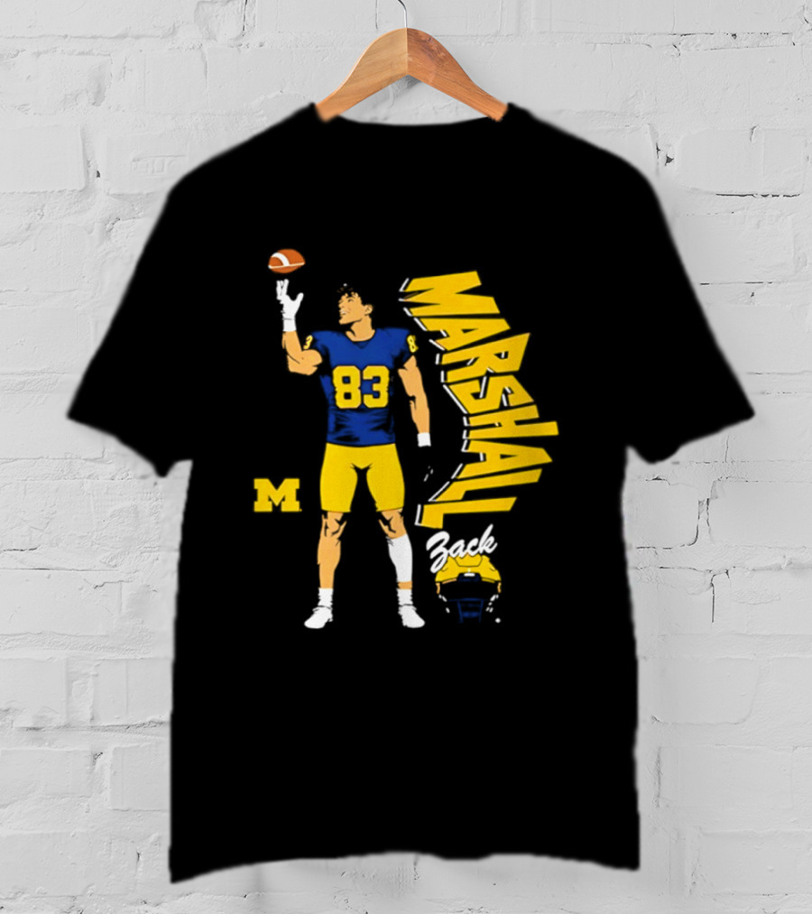 Zack Marshall Michigan Wolverines NCAA Football Number 83 Moment T-Shirt