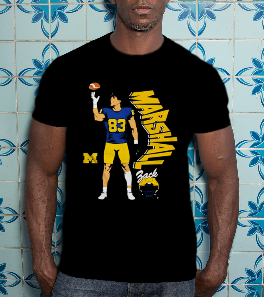 Zack Marshall Michigan Wolverines NCAA Football Number 83 Moment T-Shirt