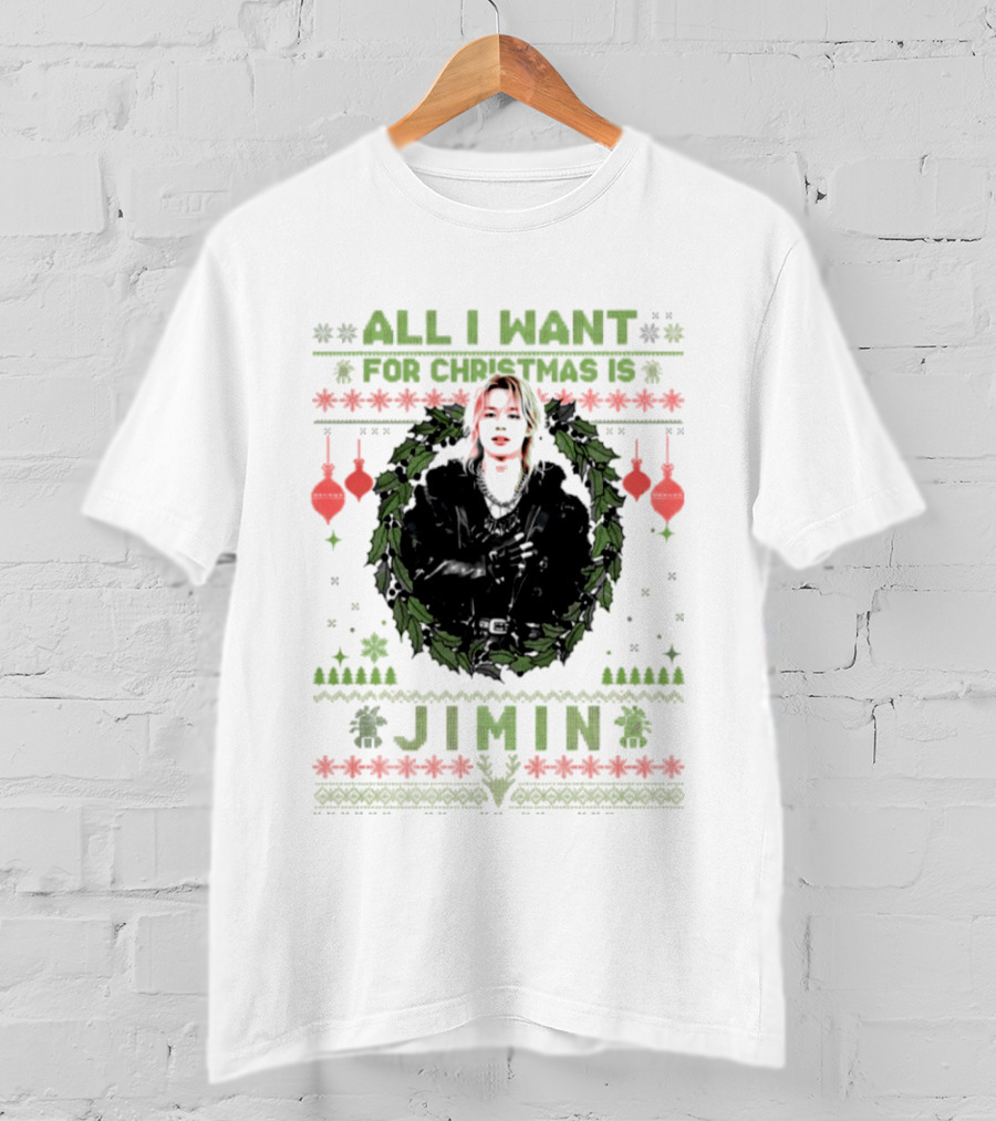 All I Want For Christmas Is Jimin BTS Ugly Christmas T-Shirt