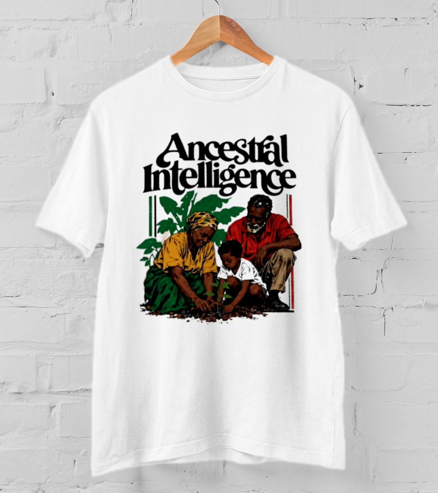 Ancestral Intelligence Heritage Wisdom Family Planting Scene T-Shirt