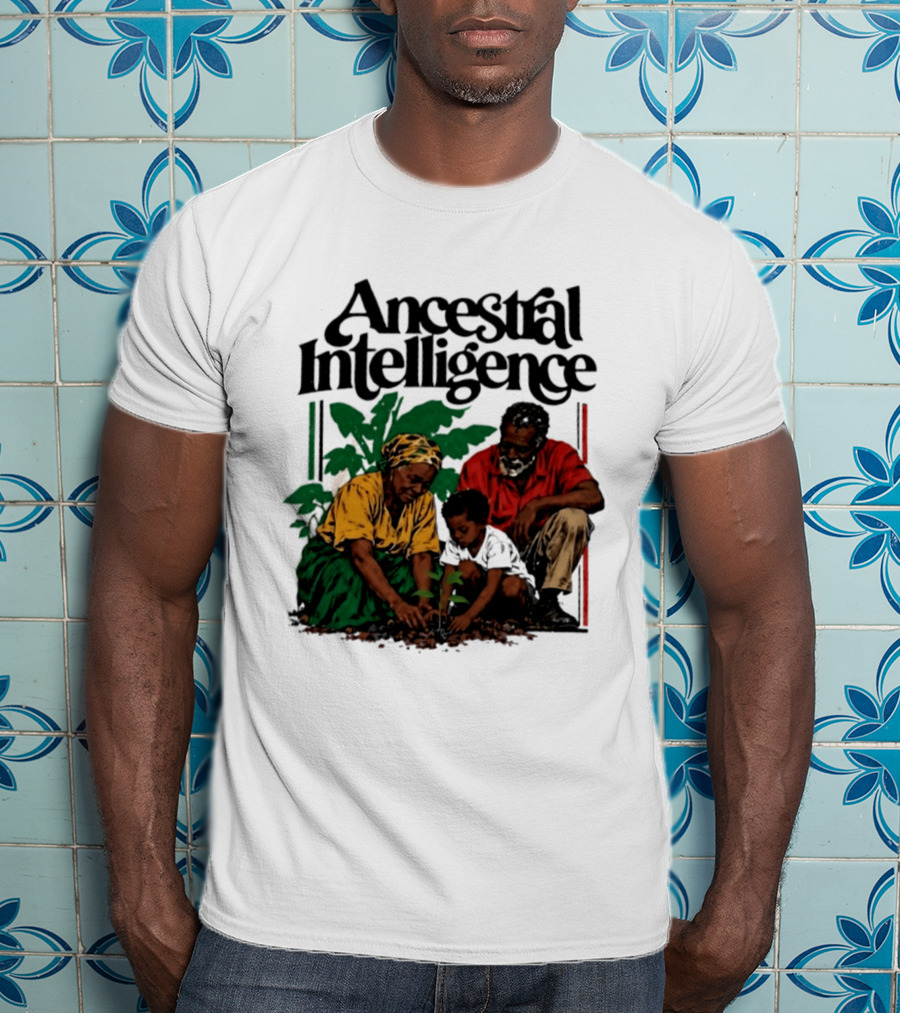 Ancestral Intelligence Heritage Wisdom Family Planting Scene T-Shirt