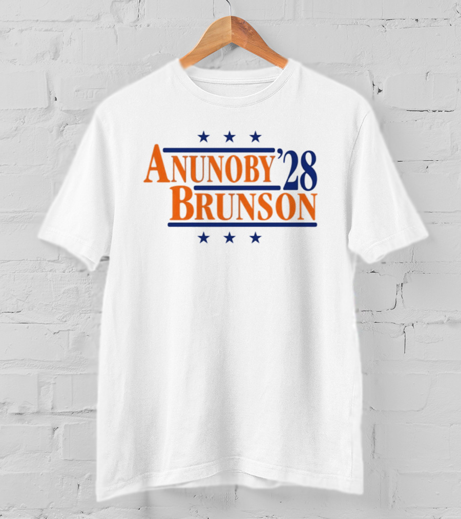 Anunoby Brunson 28 New York Knicks Stars Basketball T-Shirt