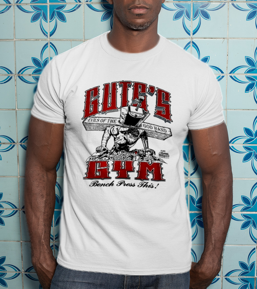 Guts's Evils Of The God Hand Gym Bench Press This All Pain No Gain Berserk 2 Sided T-Shirt