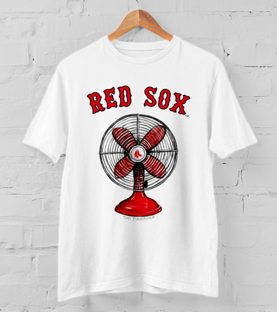 Red Sox Baseball Vintage Fan Art Tiny Turnip T-Shirt