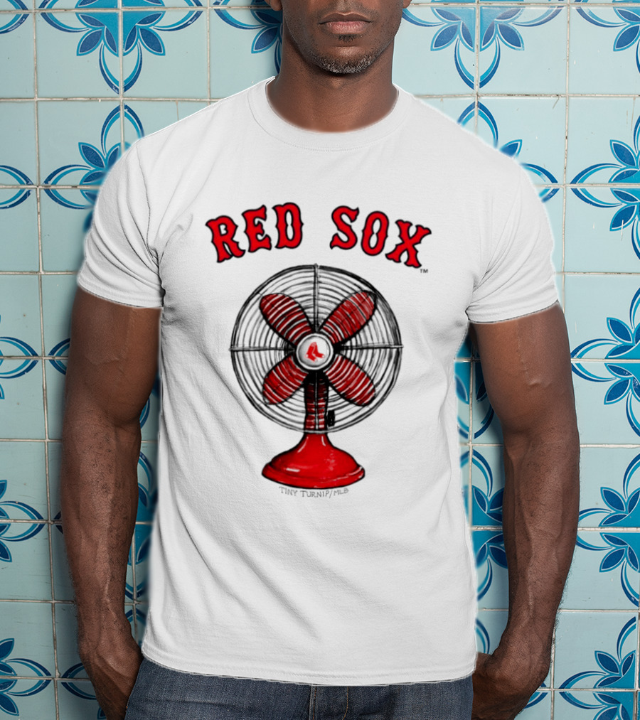Red Sox Baseball Vintage Fan Art Tiny Turnip T-Shirt