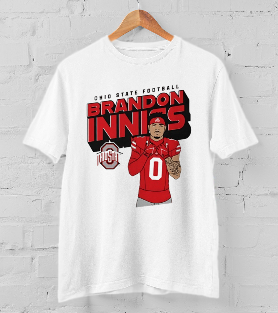 Ohio State Football Brandon Inniss Number 0 Ohio State T-Shirt