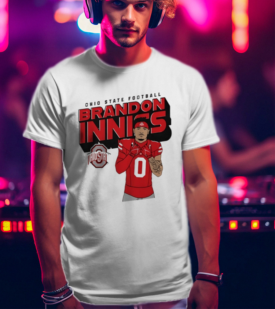Ohio State Football Brandon Inniss Number 0 Ohio State T-Shirt