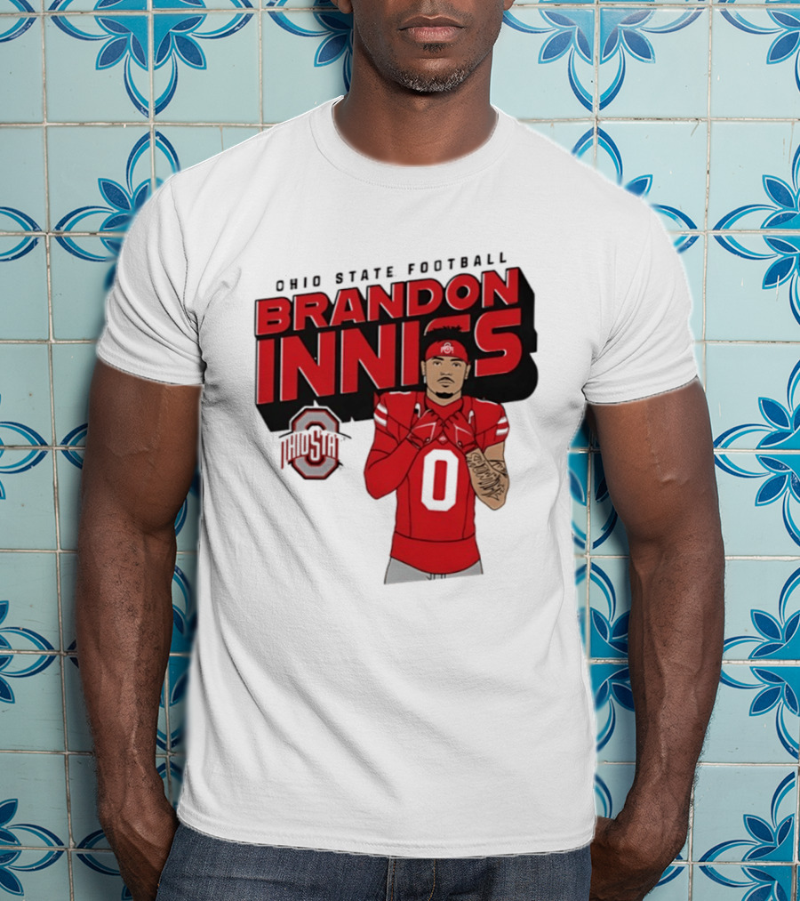 Ohio State Football Brandon Inniss Number 0 Ohio State T-Shirt