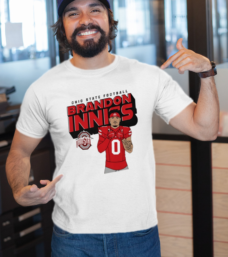 Ohio State Football Brandon Inniss Number 0 Ohio State T-Shirt
