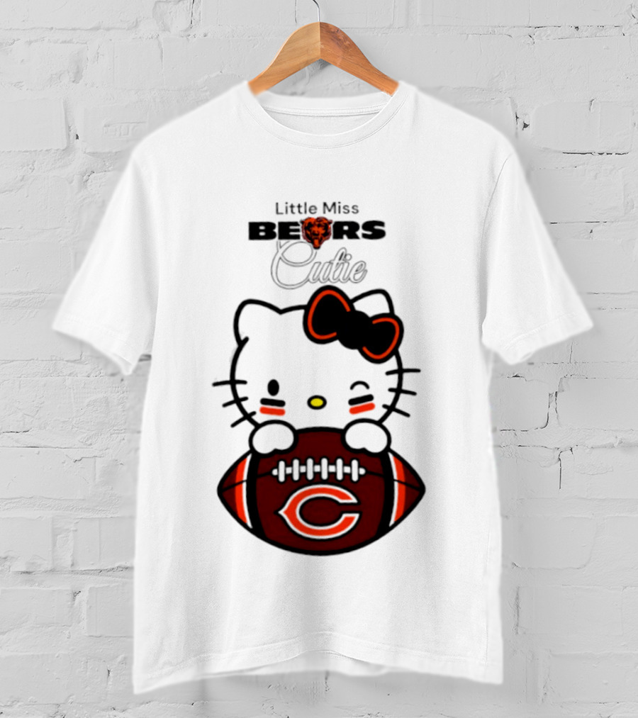 Chicago Bears 2026 Hello Kitty Little Miss Bears Cutie Football Edition T-Shirt