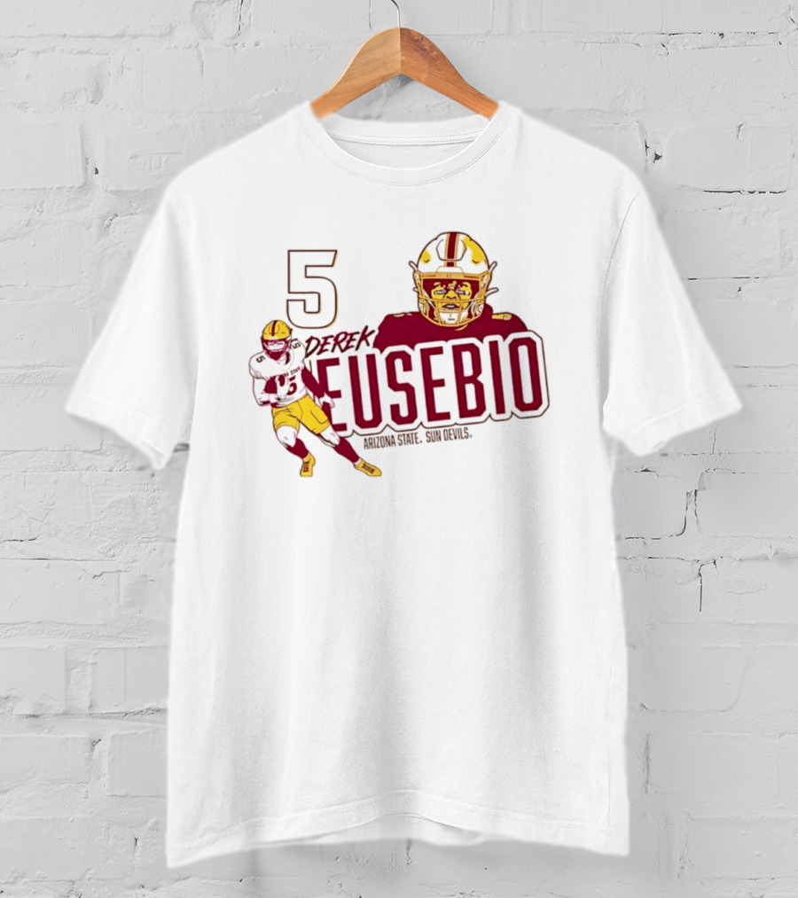 Derek Eusebio 5 Arizona State Sun Devils Football T-Shirt