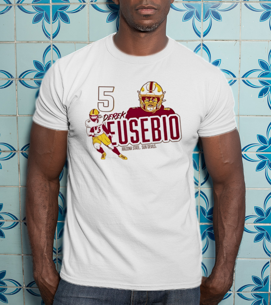 Derek Eusebio 5 Arizona State Sun Devils Football T-Shirt