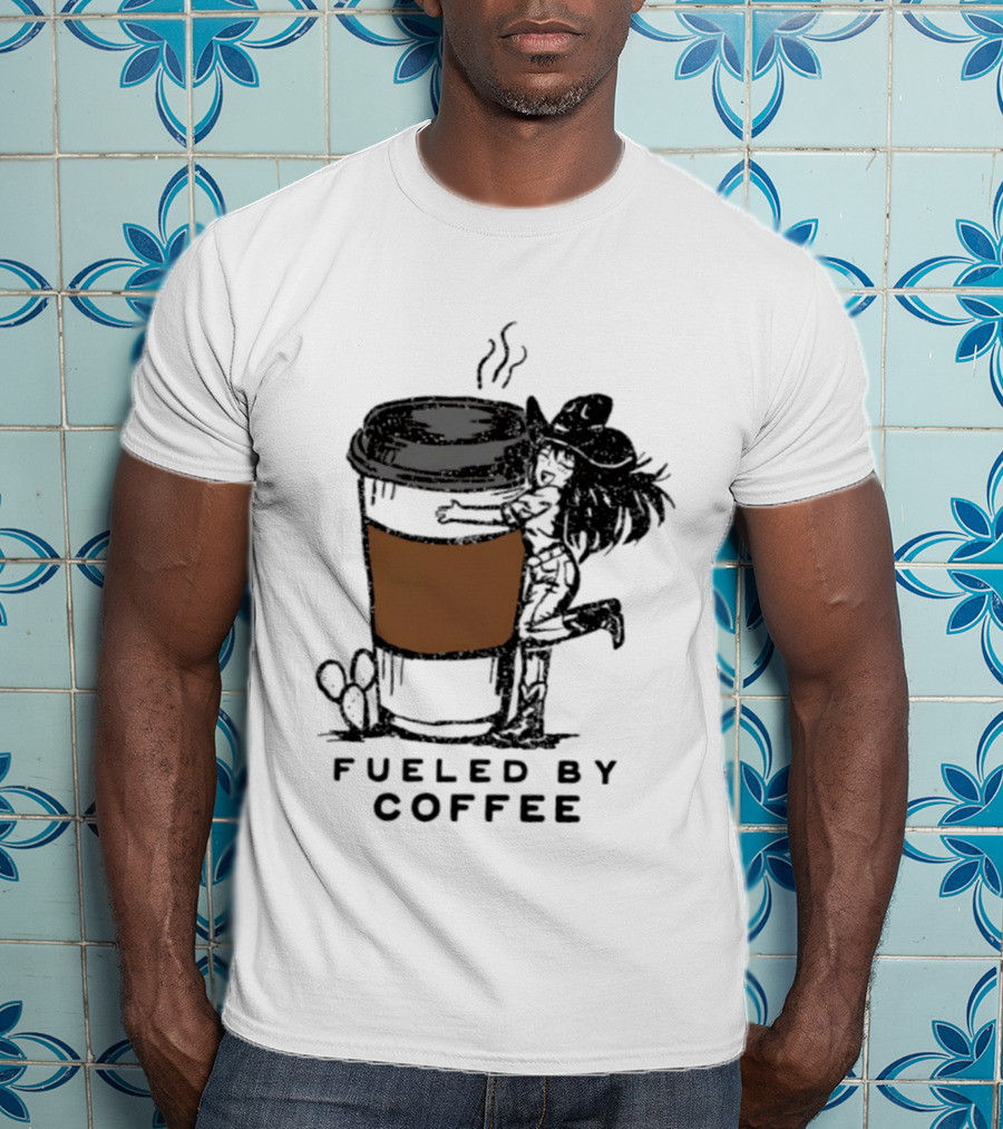 Fueled By Coffee Cowgirl Caffeine Western Rodeo Vibes T-Shirt