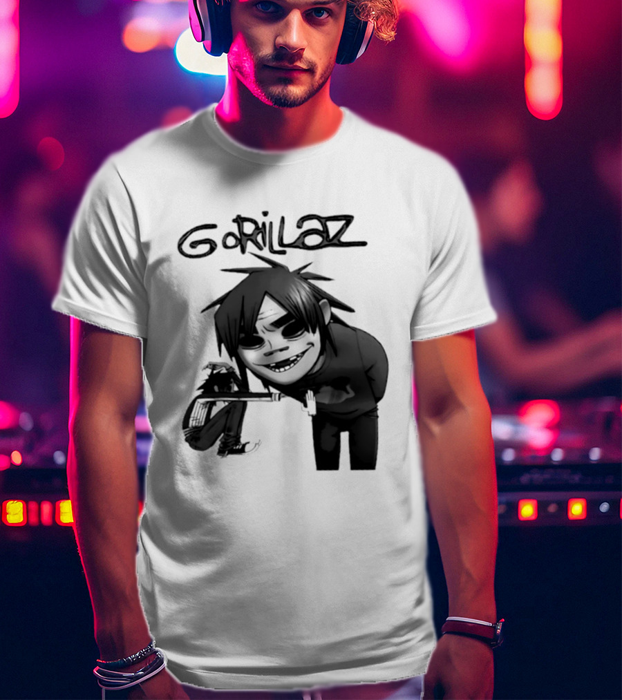 Gorillaz Band Damon Albarn Jamie Hewlett Character Art Alternative Rock T-Shirt