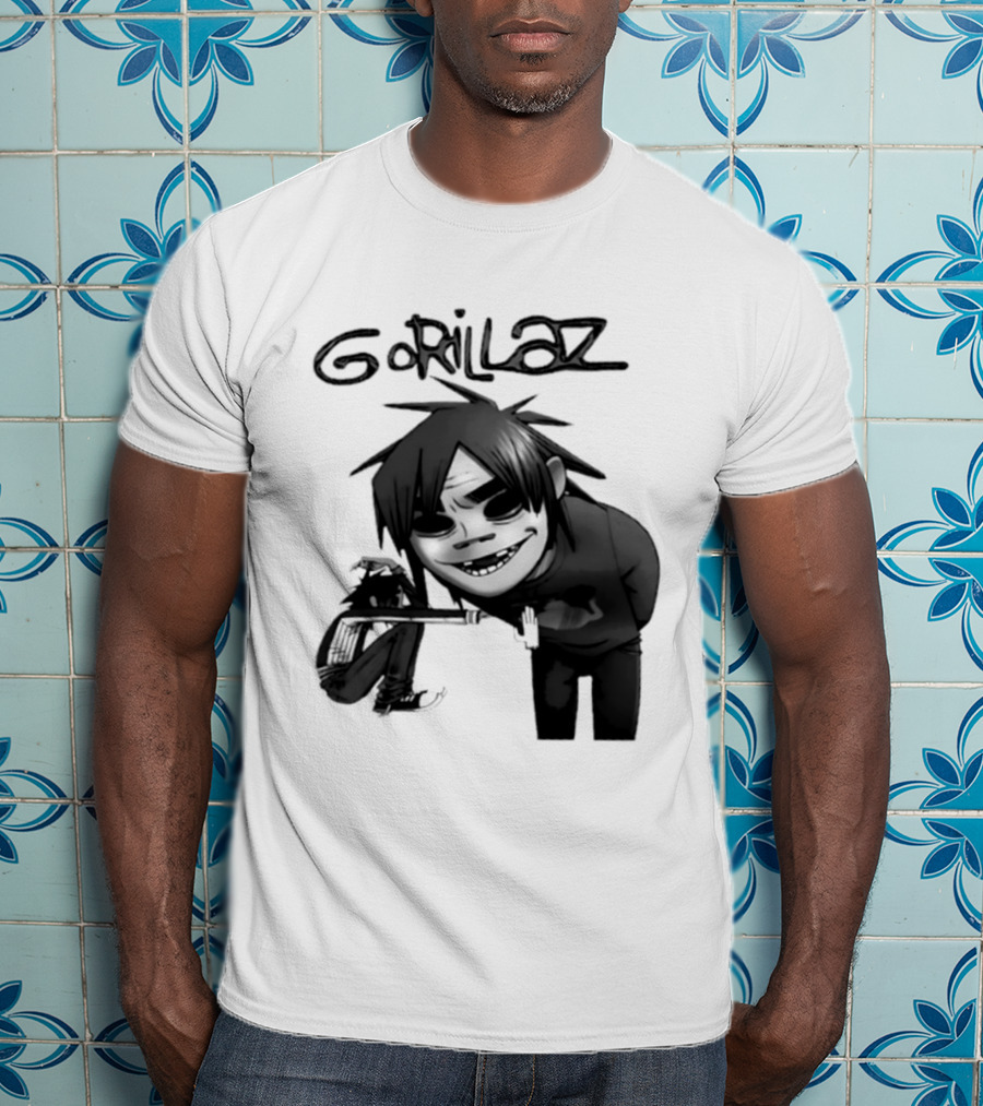 Gorillaz Band Damon Albarn Jamie Hewlett Character Art Alternative Rock T-Shirt
