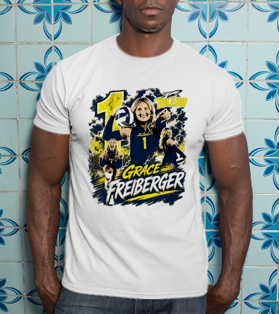 Grace Freiberger Toledo Rockets Volleyball NCAA Number 1 T-Shirt