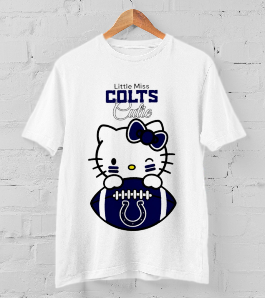 Indianapolis Colts X Hello Kitty Little Miss Colts Cutie Football 2026 Season T-Shirt