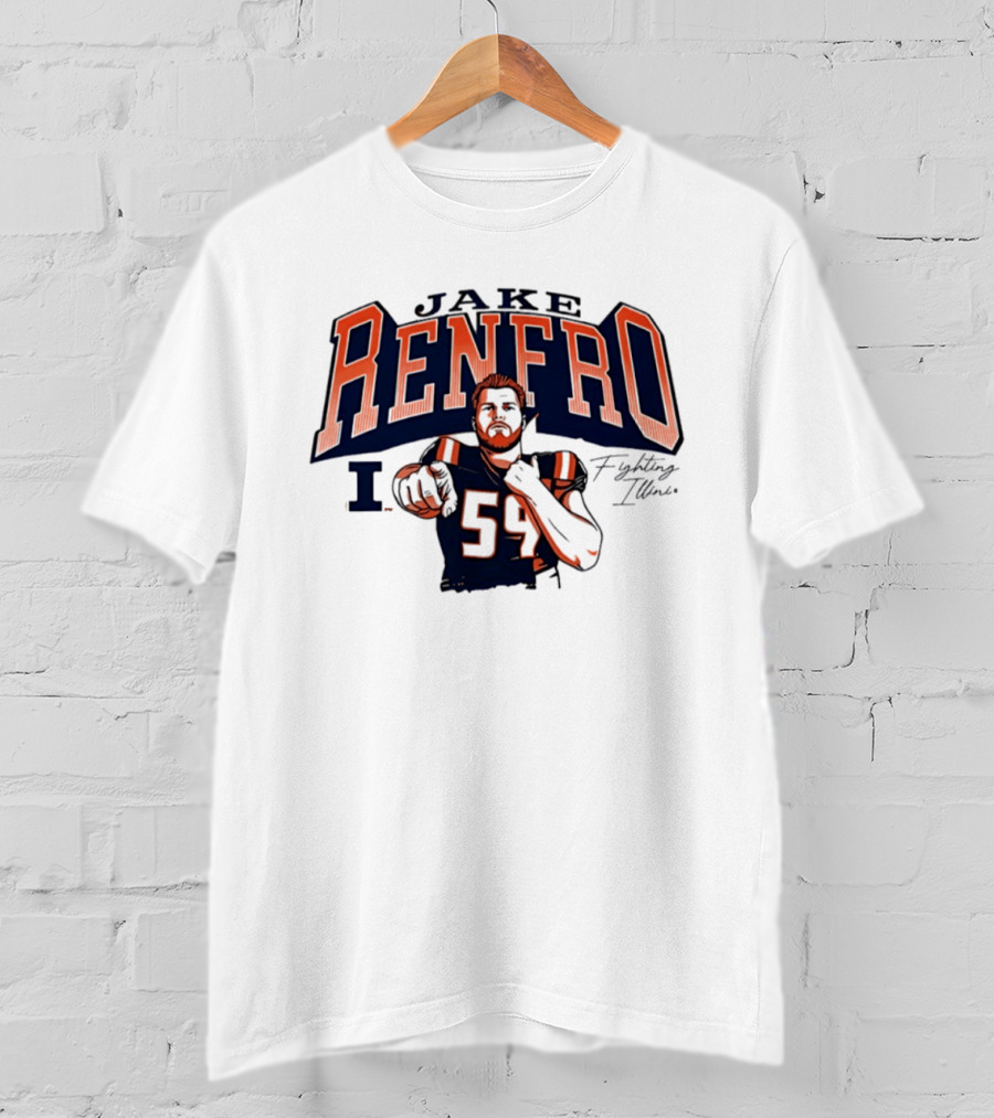 Jake Renfro Illinois Fighting Illini Football 54 T-Shirt